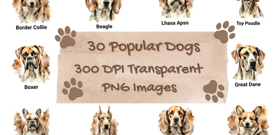 Dog Clipart Set Template