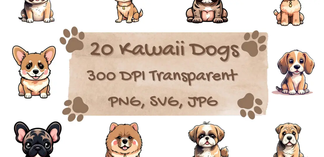 Kawaii Clipart Set Template