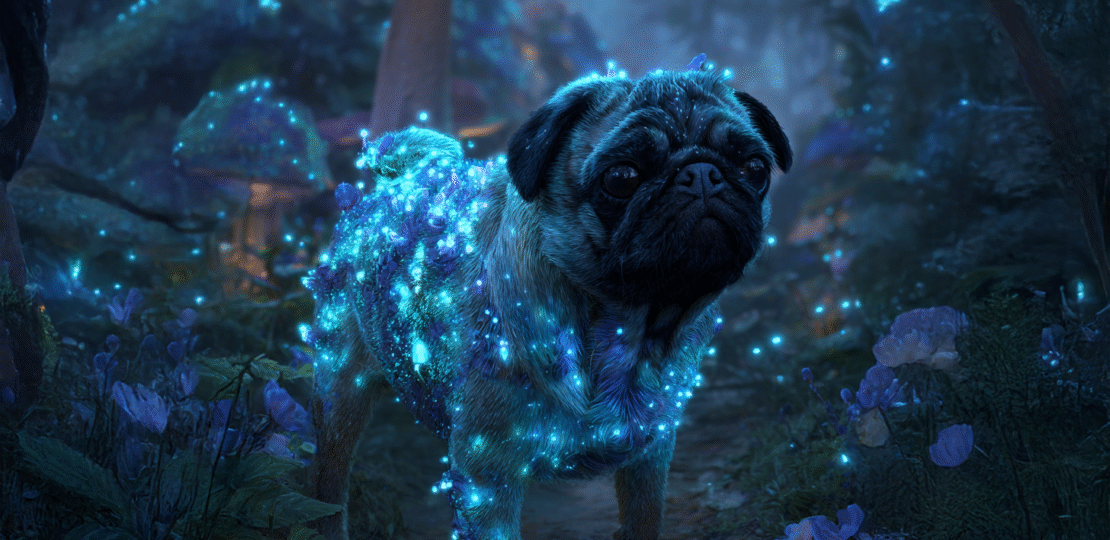 bioluminscent pug