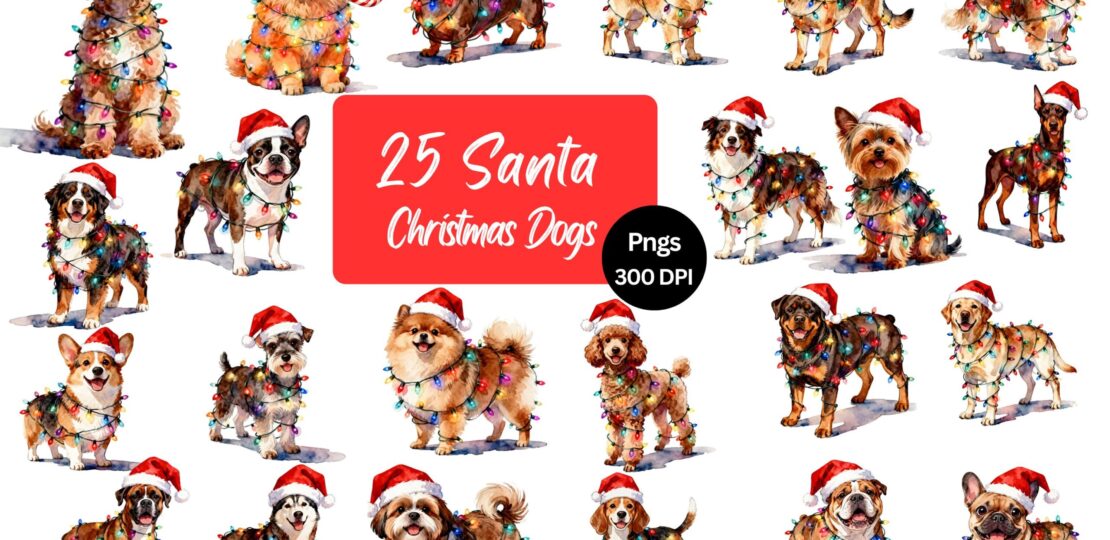 25 christmas dogs
