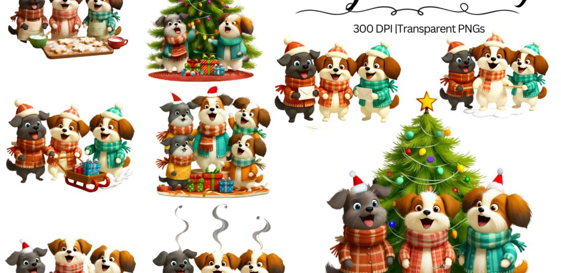 9 funny christmas dogs primary